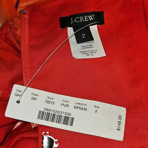 NWT J Crew Womens‎ Medallion Paisley Print Ella Strapless Dress 2 - Picture 4 of 5